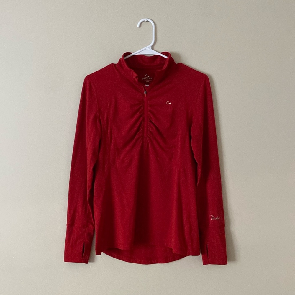 Paradox Dry Release Fresh Guard Merino Blend Workout Red Sweater